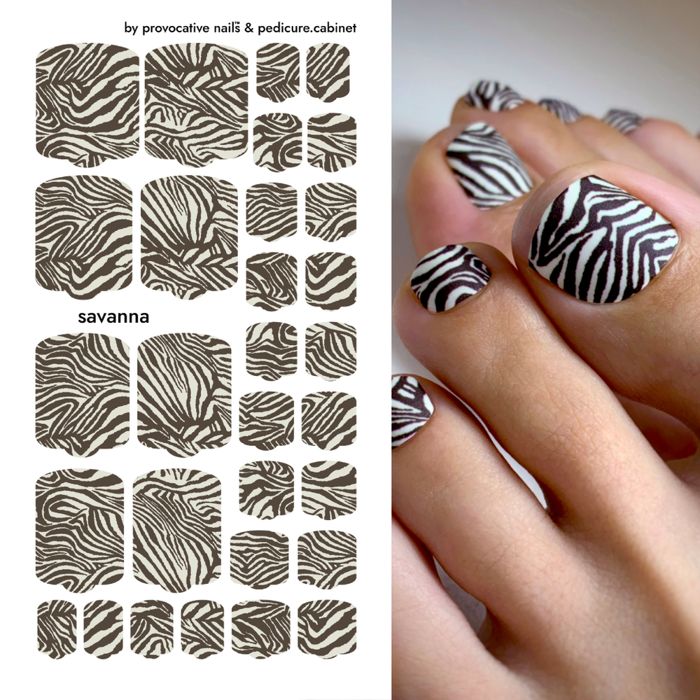 Плёнки для педикюра by provocative nails savanna