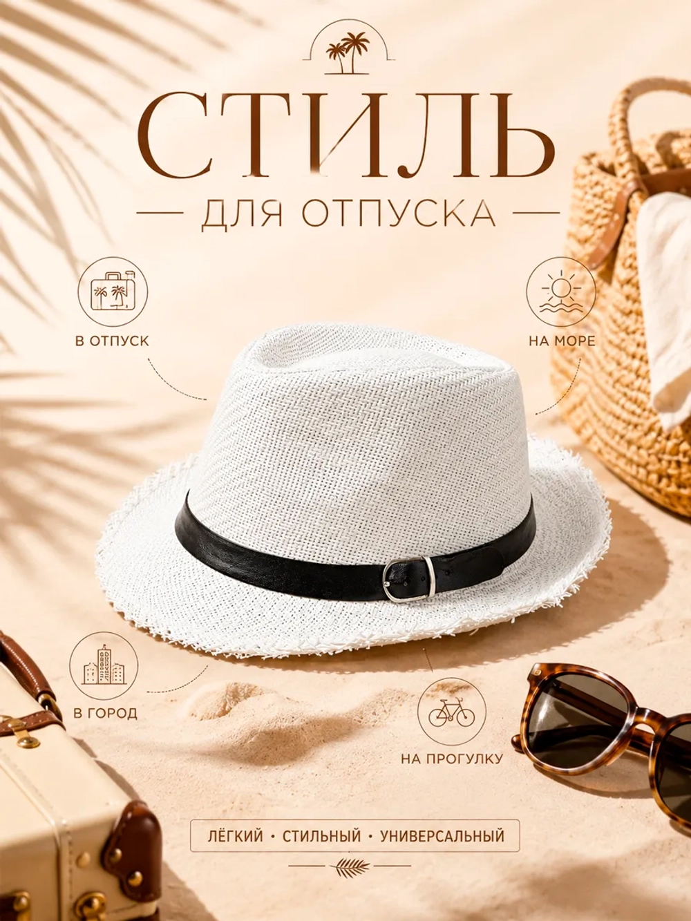 Шляпа соломенная летняя