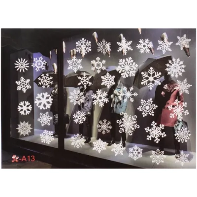 Наклейка на стекло «Снежинки» 50*35 см (диаметр рулона 4 см)