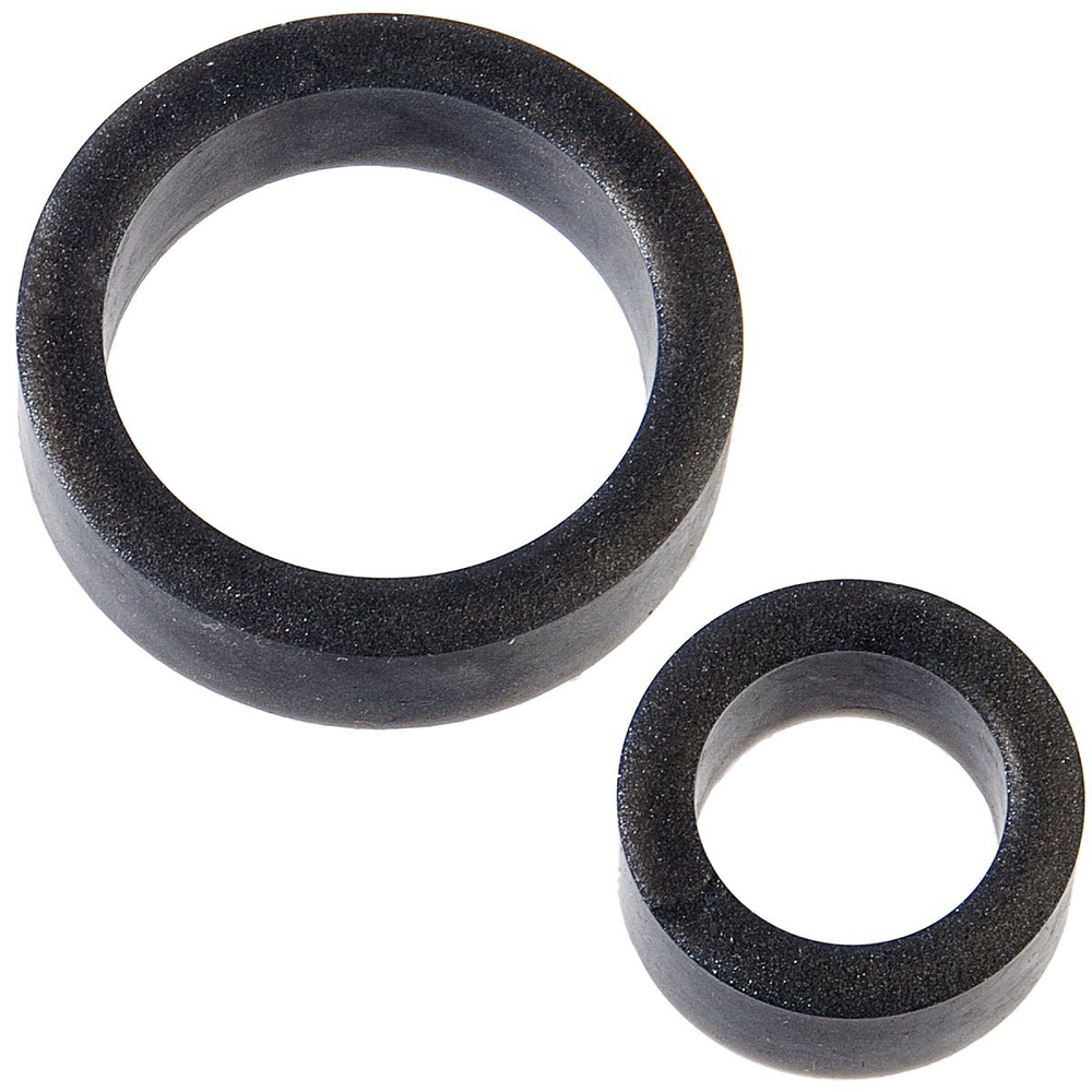 Чёрные эрекционные кольца Premium Silicone C-Rings (Цвет: черный)