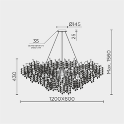 Подвесная люстра MODESTYLE MS.2117.1200 BS