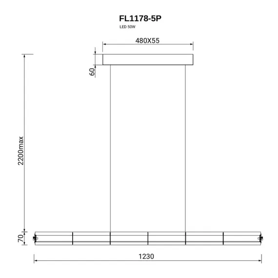 Подвесной светильник Instante FL1178-5P Fluorite