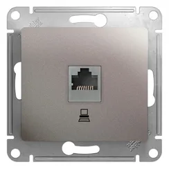 Розетка компьютерная RJ45 Cat 5e Systeme Electric Glossa Платина GSL001281K