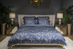 Пододеяльник 145x210 Garda Decor Магнолия синий