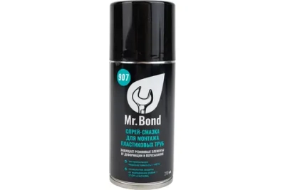 Спрей-смазка для монтажа пластиковых труб ПВХ Mr.Bond 907 (210 гр.)