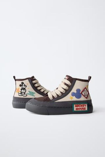 ZARA ВЫСОКИЕ КЕДЫ MICKEY MOUSE© DISNEY, РАЗНОЦВЕТНЫЙ
