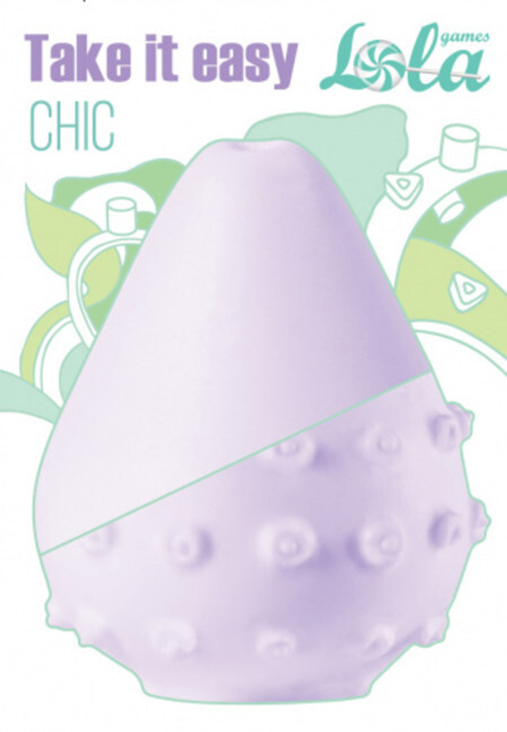 Мастурбатор Take it easy CHIC PURPLE BUBLE (Цвет: фиолетовый)