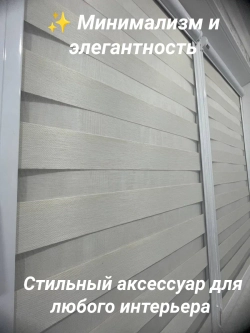 Рулонные шторы День-Ночь Зебра 60х130 см