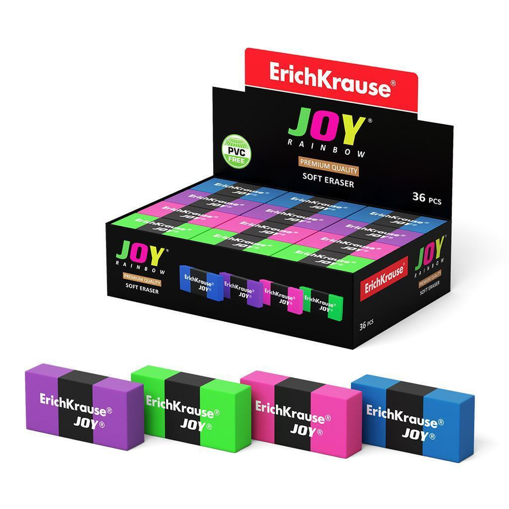 Ластик JOY Rainbow цвет в ассорт. (Erich Krause)