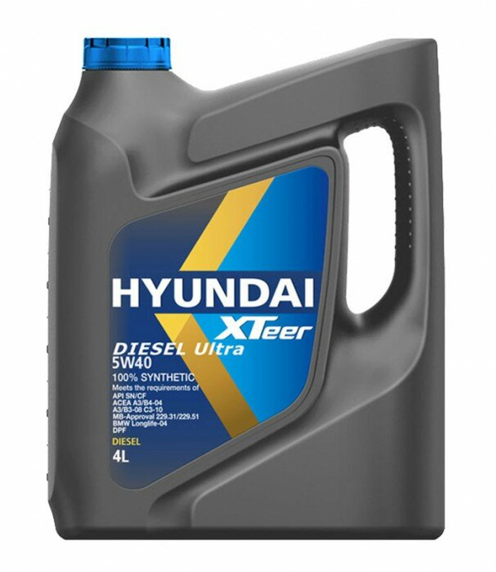 HYUNDAI XTEER (D800) DIESEL ULTRA 5W40 SN CF C3 Масло моторное синт.4L