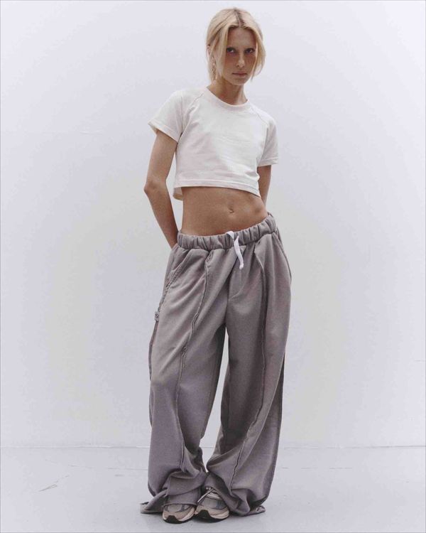 Брюки Baggy Trousers Logo Opal серые - фото 5