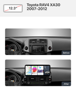 Переходная рамка 12.3" и комплект проводов для Toyota RAV4 XA30 2007-2012