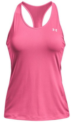 Женский топ теннисный Under Armour HeatGear Armour Racer Tank - pink punk/metallic silver
