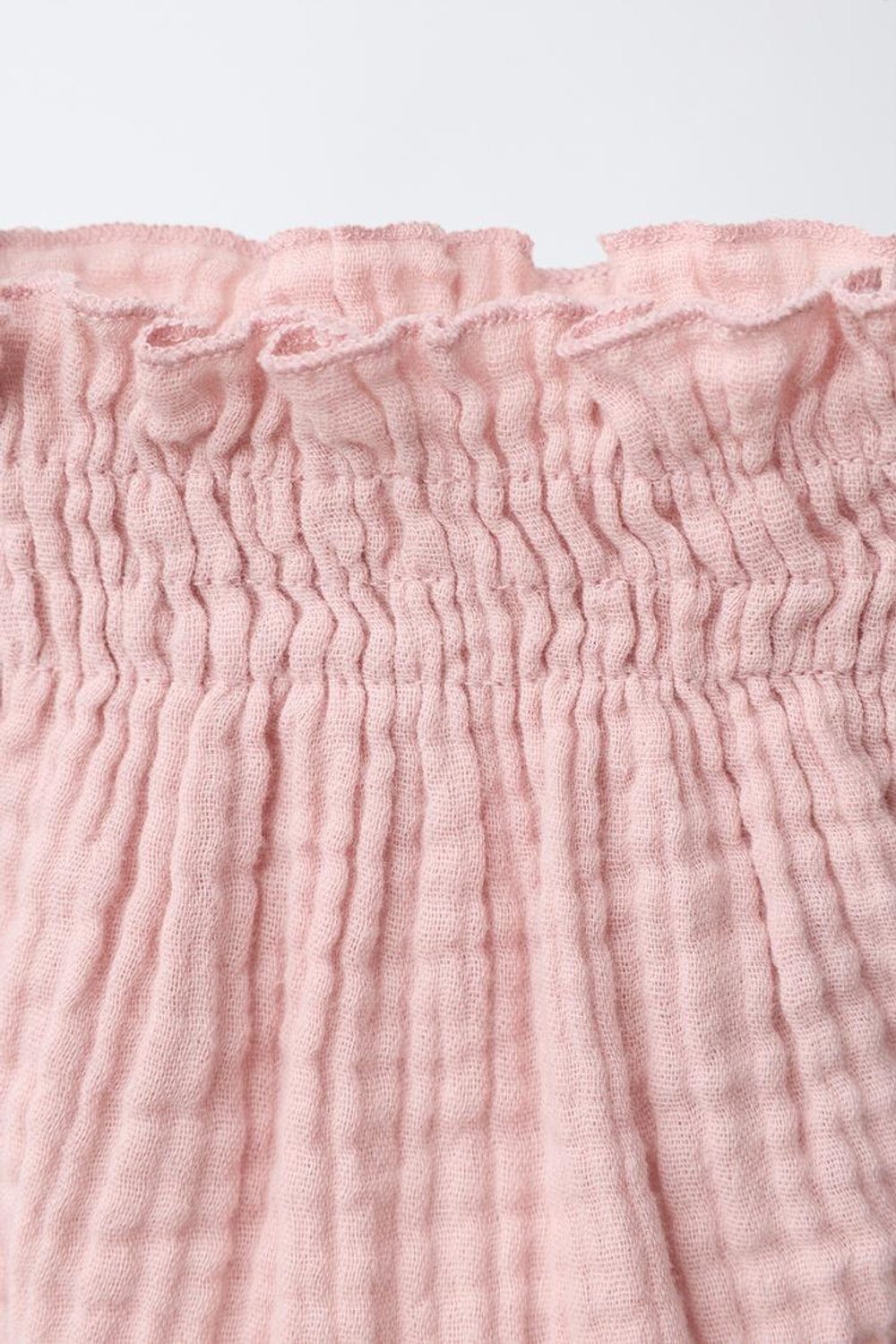 ZARA КРУЖЕВНЫЕ ТРУСЫ С ТЕКСТУРОЙ, РОЗОВЫЙ