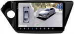 Магнитола для KIA Rio 3 2011-2017 - FarCar BX106M-360 монитор 9.5" 2K QLED на Android 13, Быстрая, CarPlay, 4G SIM-слот, 4 камеры в комплекте