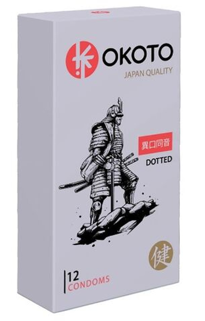 Точечные презервативы OKOTO Dotted - 12 шт.
