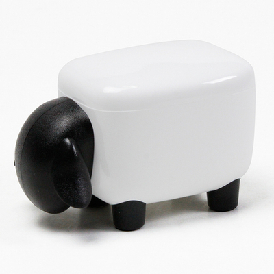 Контейнер для мелочей sheepshape, черный с белой крышкой