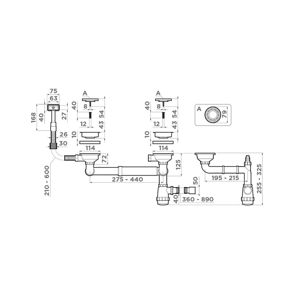 Арматура Omoikiri WK-1.5-S-IN