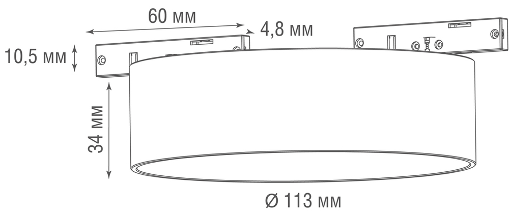 Светильник для Slim Line Mini,  MOON,  12Вт,  4000К,  латунь   Артикул: DL20735NW12Br