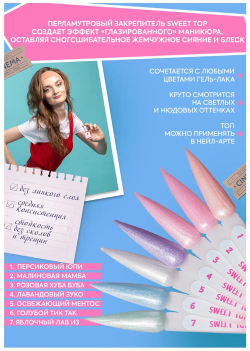Топ перламутровый SWEET TOP ADRICOCO №4, 8 мл