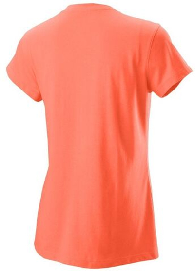 Женская футболка теннисная Wilson W Script Tech Tee II - peach echo