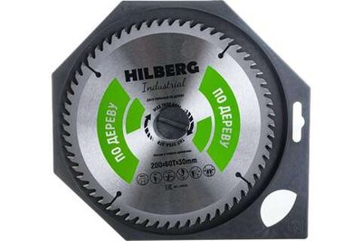 Диск пильный Hilberg Industrial Дерево 200*30*60Т HW202