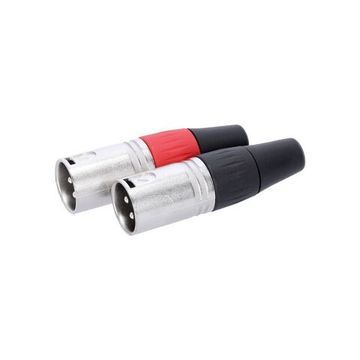 Adam Hall K3CXM3PAIR - разъем XLR (M), пара, красный/черный