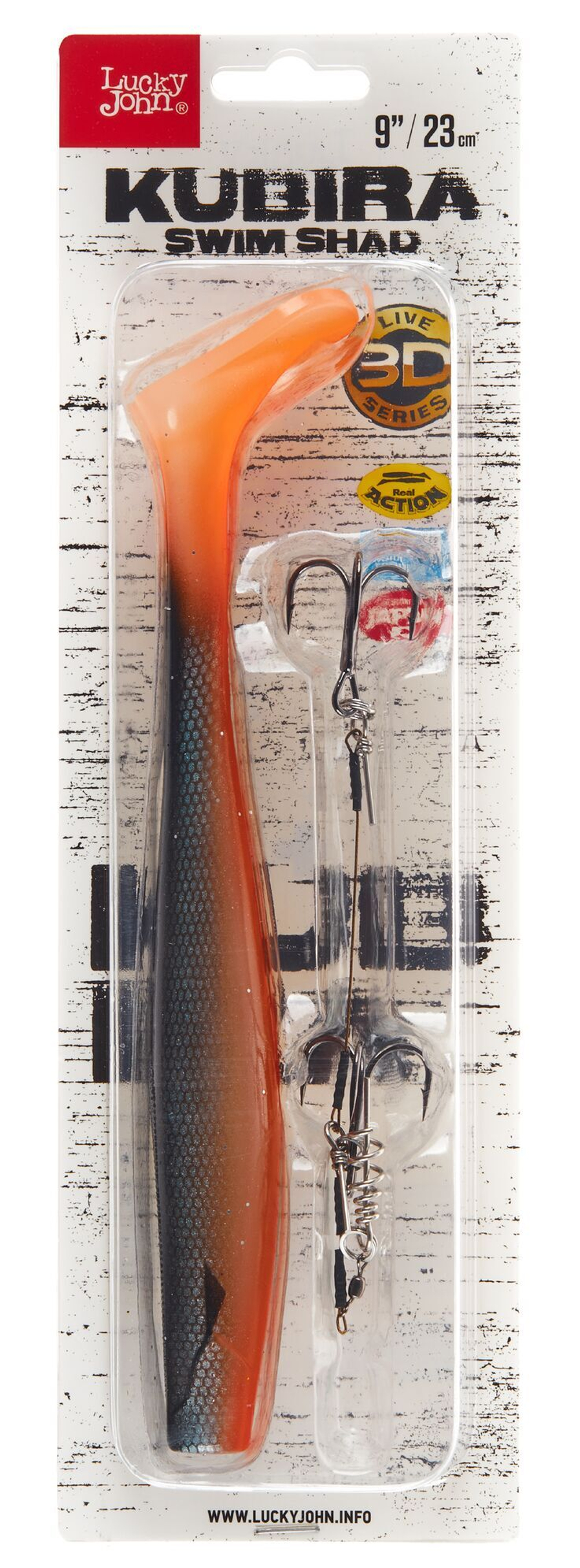 Виброхвосты LJ 3D BBS Series KUBIRA SWIM SHAD 9,0in (22,86)/PG40 1шт.+Stinger L