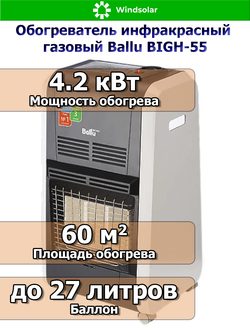 Обогреватель инфракрасный газовый Ballu BIGH-55