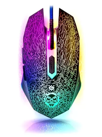 Игровая мышь проводная Defender Shock, 6 кнопок, 3200 dpi, черный