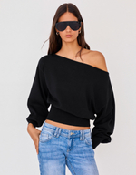 Женский свитер с асимметричным вырезом - BERSHKA