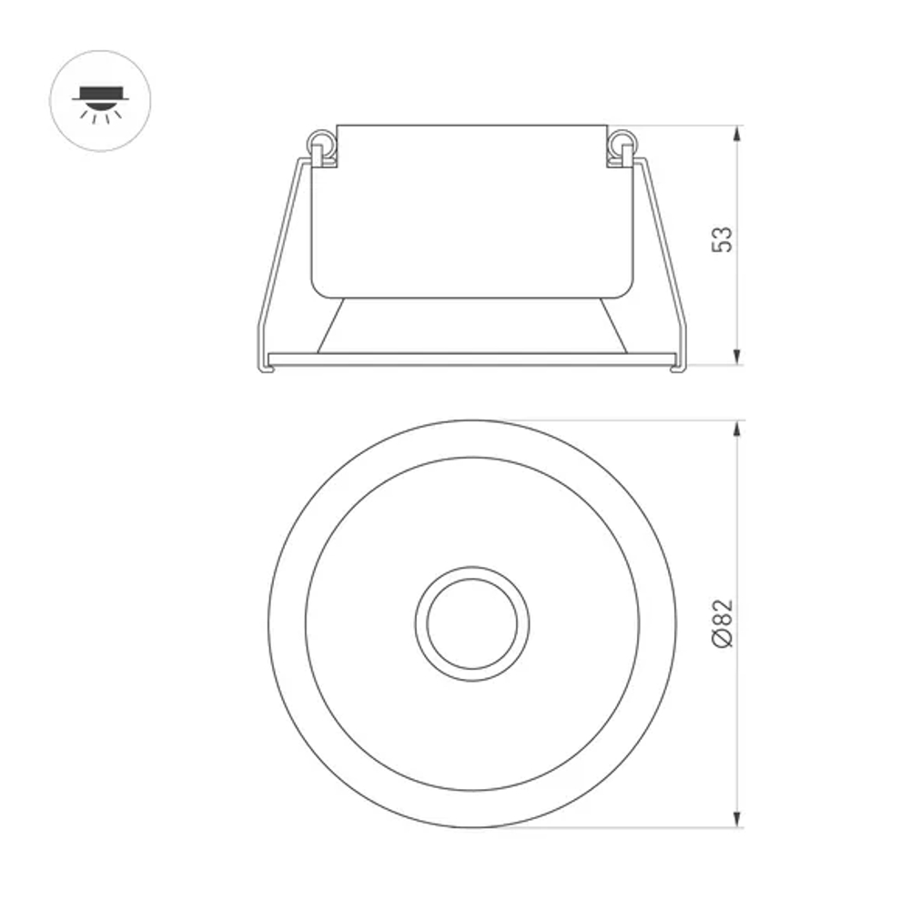 Светильник MS-HARBOR-R82-10W Warm2700 (BK, 50 deg, 230V) (Arlight, IP20 Металл, 5 лет) 054478