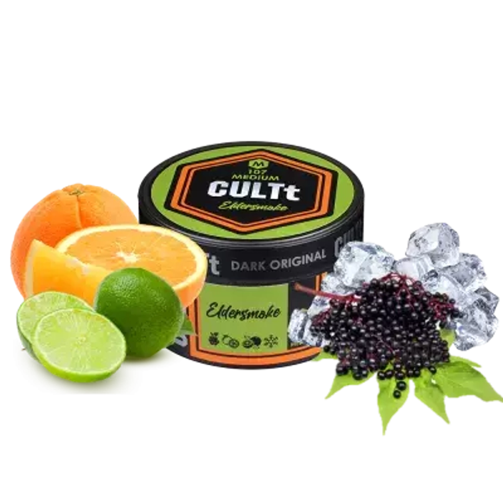 CULTt Medium Eldersmoke M107 Czarny bez Limonka Lodowa Pomarańcza, 100g