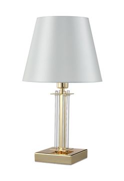 Настольная лампа 1*E14 NICOLAS LG1 GOLD/WHITE золото/прозрачный Crystal Lux