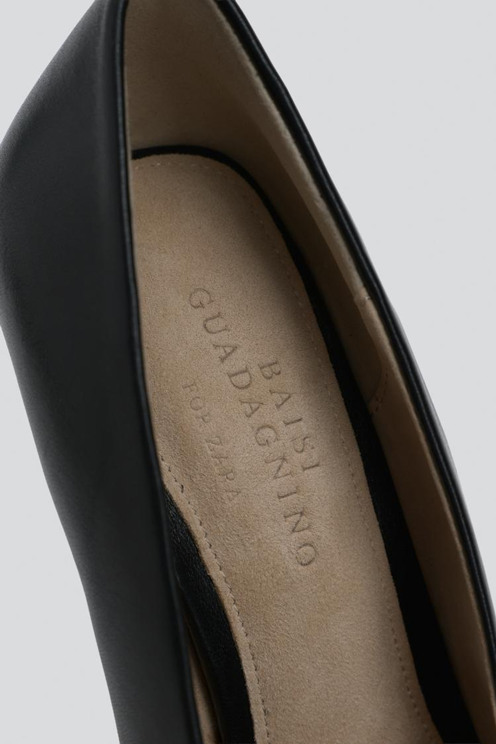 ZARA X BAISI GUADAGNINO КОЖАНЫЕ ТУФЛИ, ЧЕРНЫЙ