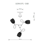 Потолочная люстра Arte Lamp ARYA A2941PL-3AB, 3хE27