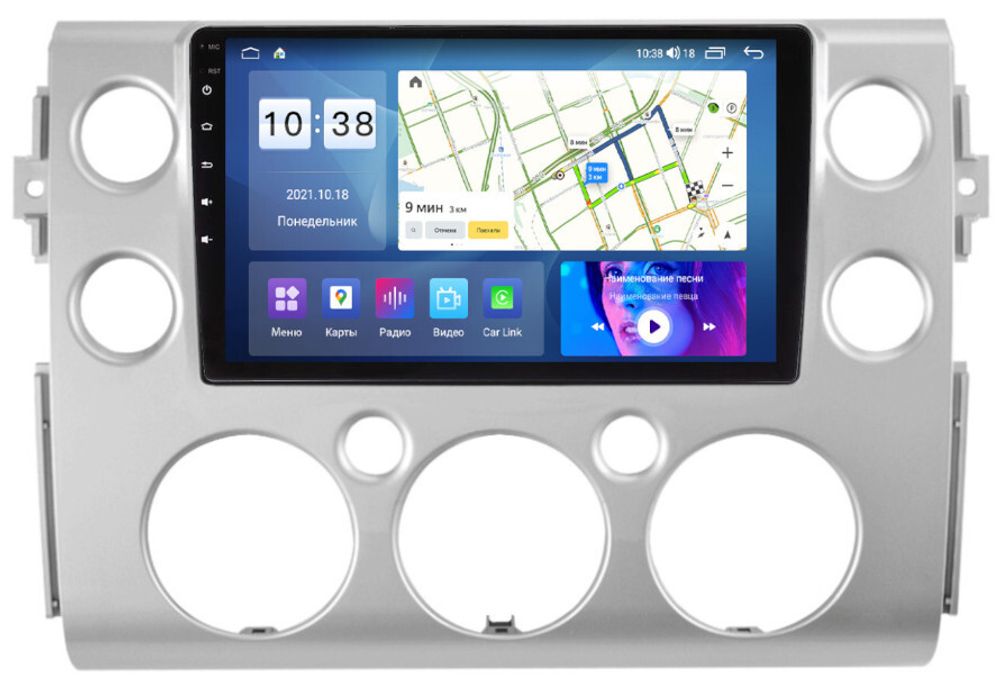 Магнитола для Toyota FJ Cruiser 2005-2022 - Parafar PF412UHD на Android 13, Быстрая, QLED, CarPlay, 4G SIM-слот