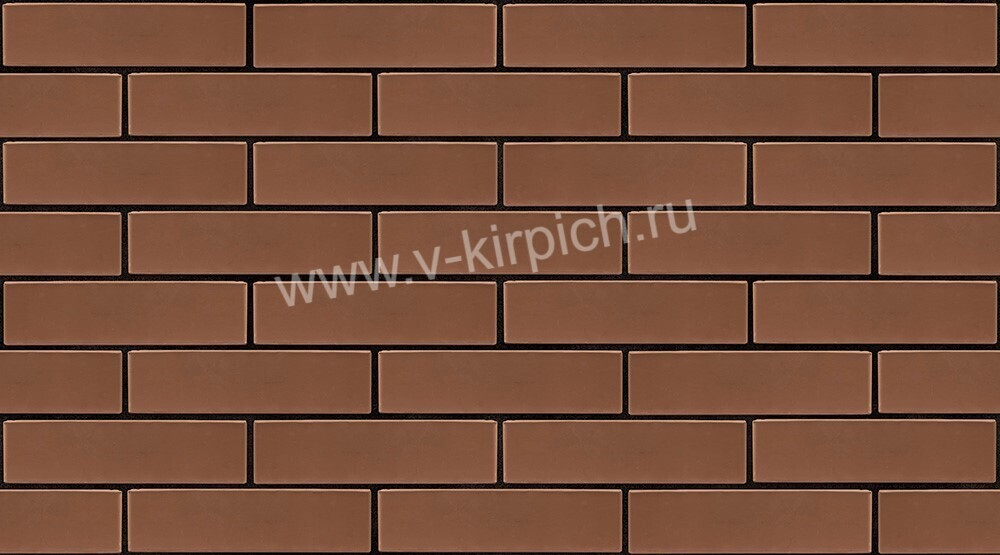 Кирпич лицевой Воротынский одинарный коричневый , гладкий