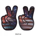 Аппликация термоклеевая "USA" 10х15 см, 3D (интерактивные) 3D09, 5 шт