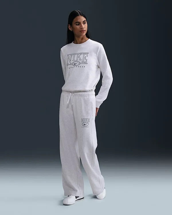 Брюки спортивные женские NIKE W NSW CLUB FLC MR GX WIDE PNT