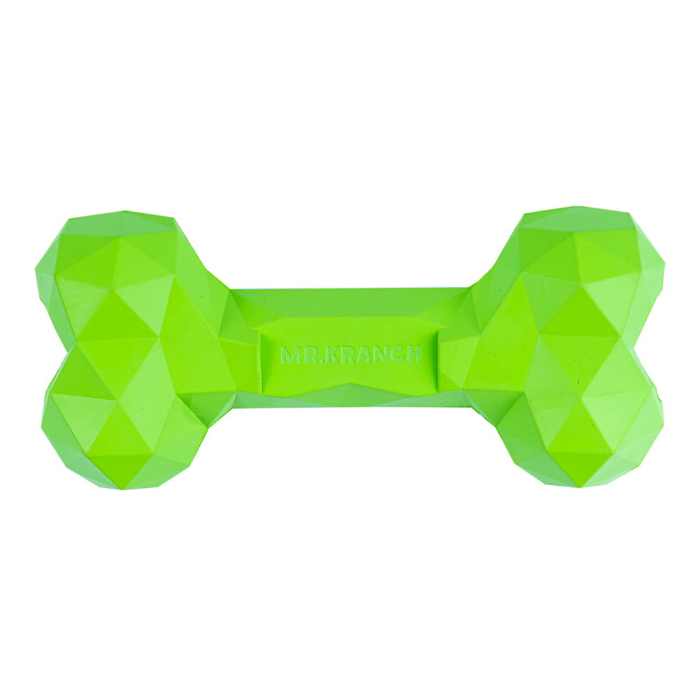 Mr.Kranch Игрушка для собак Кость дентальная Diamond 20 см зелёная с ароматом курицы