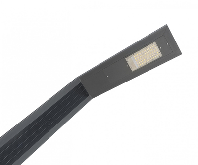 09201-F(220V/Solar),16(05) Светильник уличный Миле серый 220V w21*8 h300 Led Philips 30W (4000K) c пультом ДУ, Декоративная подсветка синяя. С двойным питанием: от солнца и от 220V. ТМ Kink Light