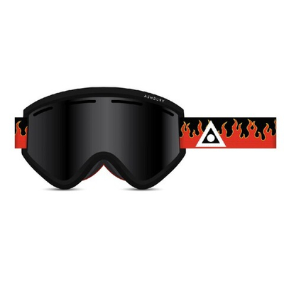 Маска горнолыжная ASHBURY BLACKBIRD RED FLAME (DARK SMOKE LENS/YELLOW SPARE)