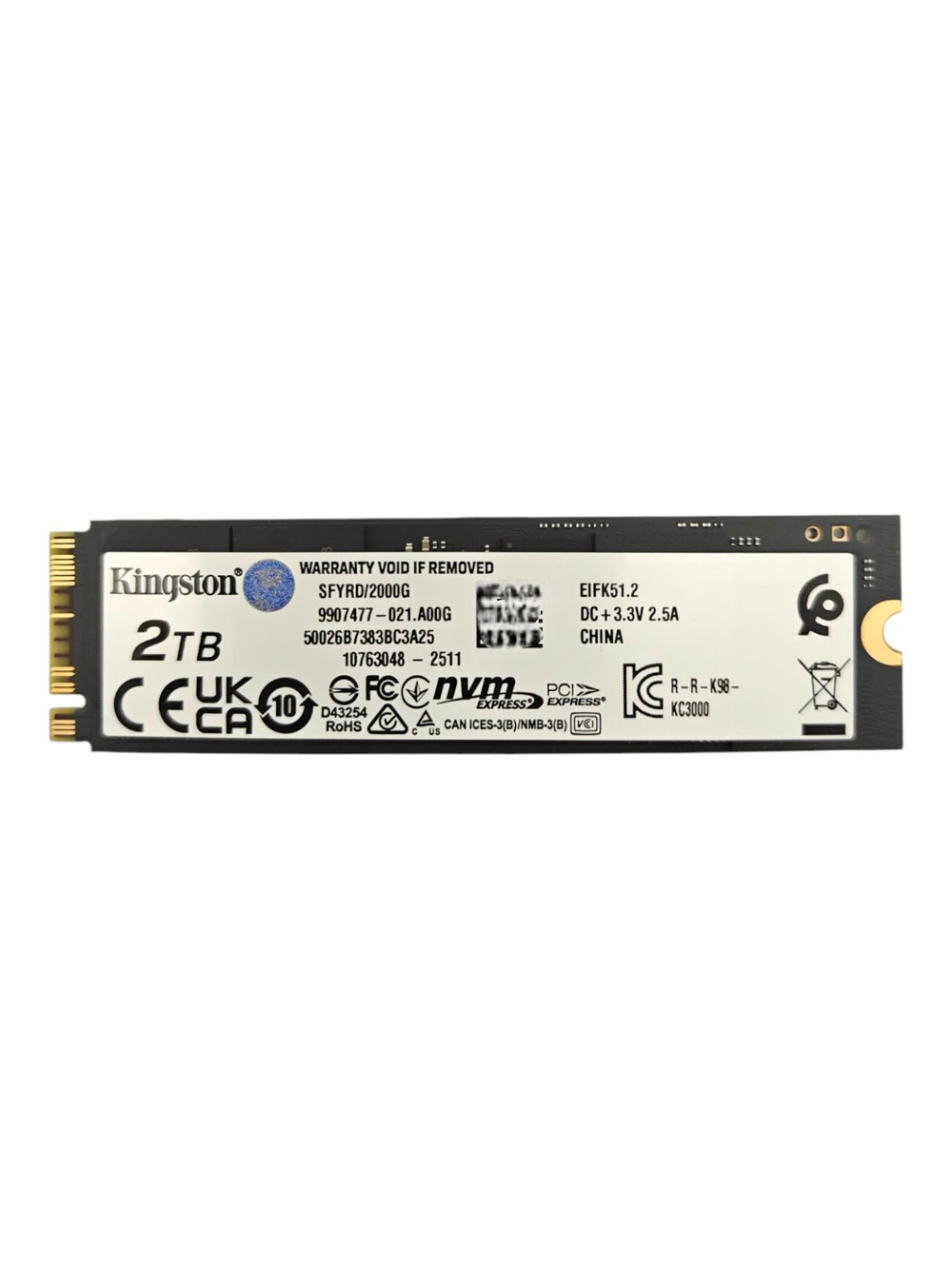 Kingston FURY Renegade 1 ТБ Внутренний SSD-диск M.2 PCIe 4.0 NVMe (SFYRS/1000G)