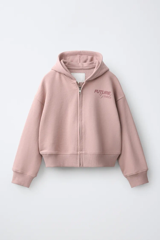 ZARA ХУДИ С НАШИВКОЙ В ВИДЕ ЗВЕЗДЫ, РОЗОВЫЙ