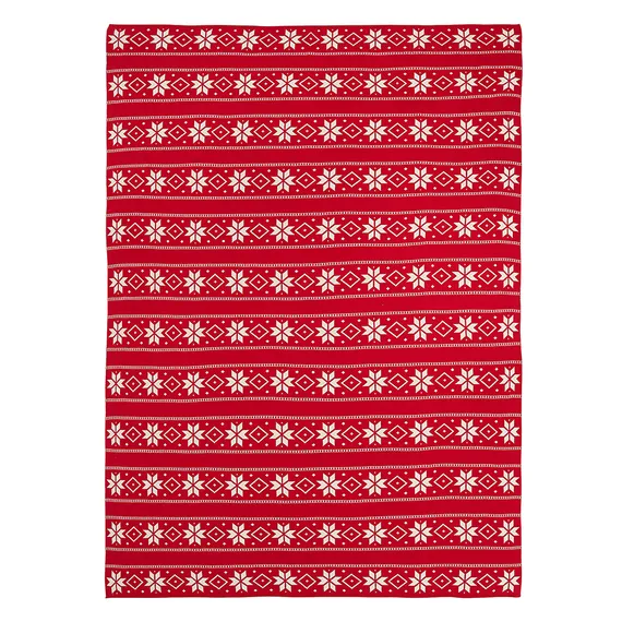 Плед из хлопка с новогодним рисунком frostwork из коллекции new year essential, 130x180 см