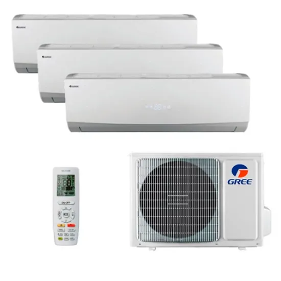 Мультисплит система на 3 комнаты Gree GWH09QCXB-K6DNC2F/I x 3 / GWHD(21)NK6OO (LC)(LH)