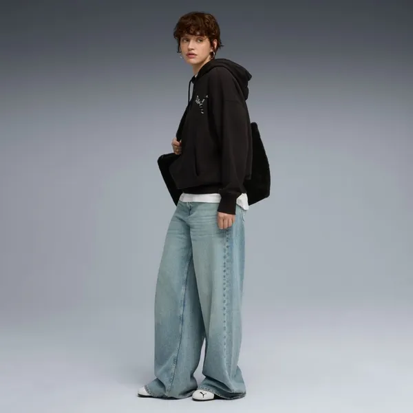 Толстовка женская PUMA LEO LUXE Oversized Hoodie TR