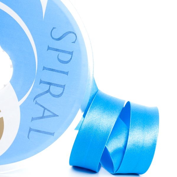 Косая бейка атласная 20 мм / 25 метров, 16 бирюзовый, Safisa (Spiral)