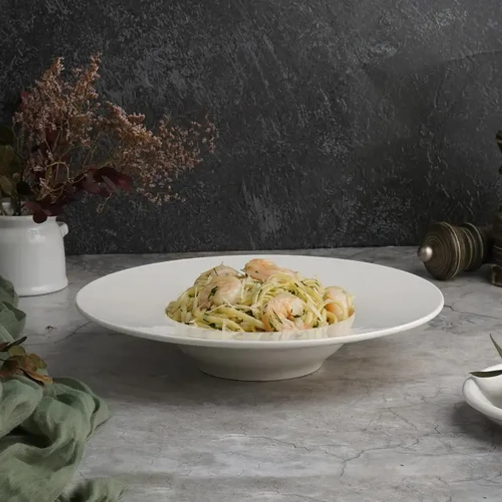 Тарелка глубокая 250 мл d 24 см h5 см для пасты белая фарфор P.L. Proff Cuisine [3]